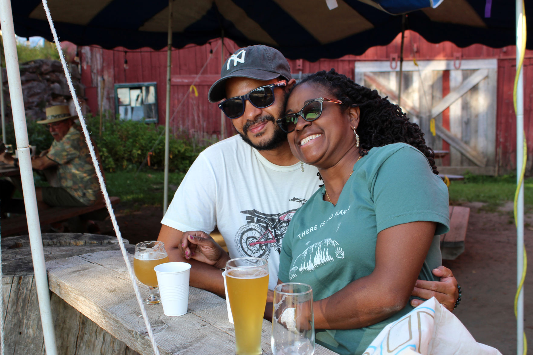 Ilan and Lisanne Norman of Austin, TX stopped by to sample a couple beers at the Red Barn Brewing on a multi-stop beer tour in late September.jpg